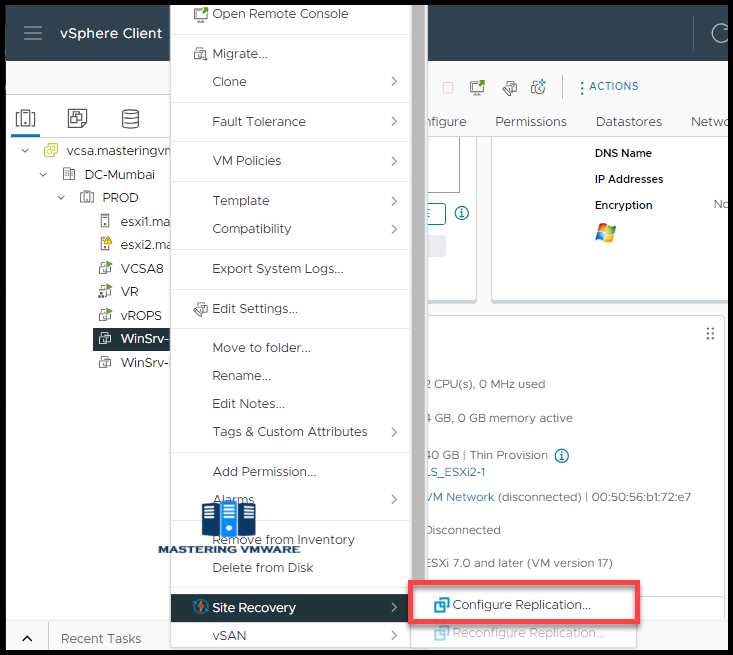 How to Configure VM Replication in vSphere Replication 8 Step by Step | Mastering VMware
